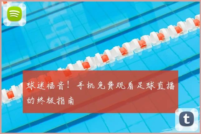 球迷福音！手机免费观看足球直播的终极指南